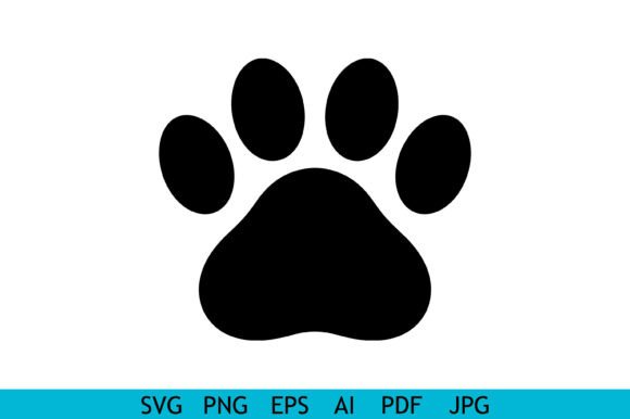 Animal Paw Print Silhouette Icon