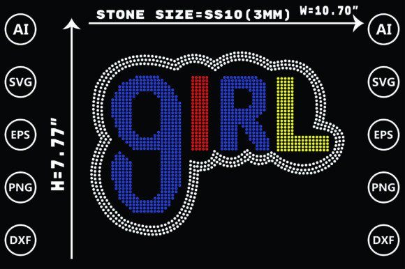 Girl Rhinestone Temp
