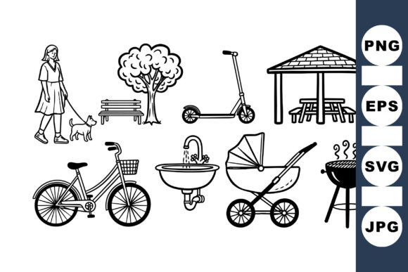 Outdoor Picnic Clipart Set