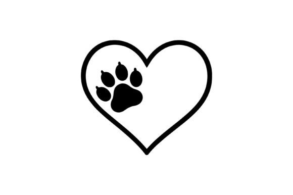 Pet Love Heart Paw Icon