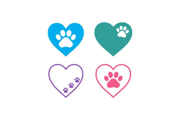 Pet Paw Heart Love Icons