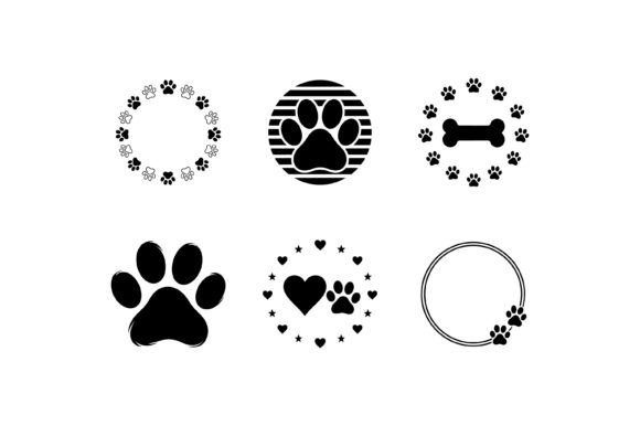 Pet Paw Print Icon Collection