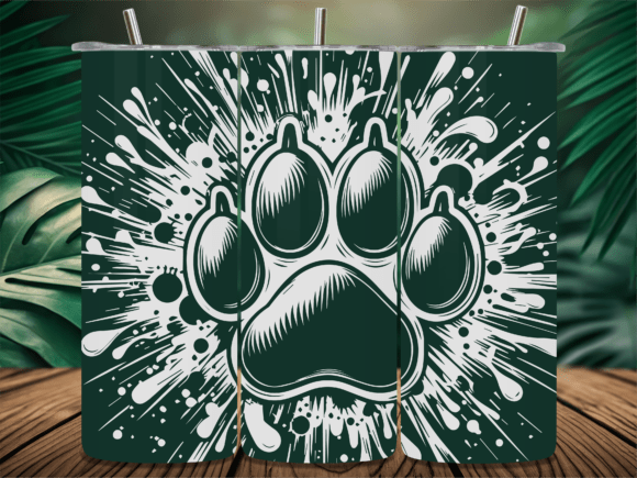 Puppy Dog Paw Print Tumbler