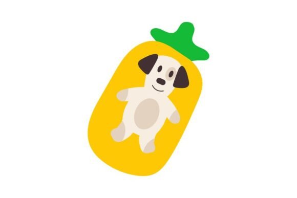 Puppy on Pineapple Float